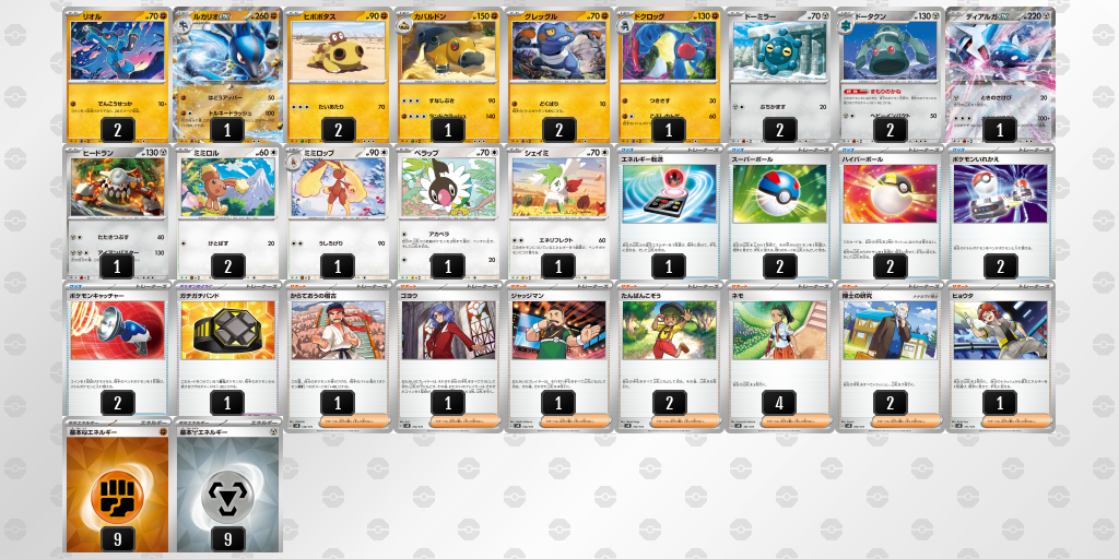 ディアルガex・ルカリオexデッキ