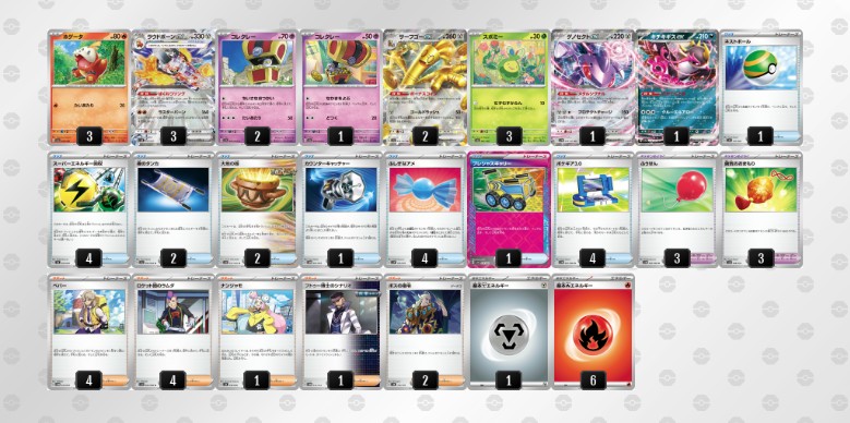 ラウドボーンex +サーフゴーex型【ジムバトル優勝デッキ】