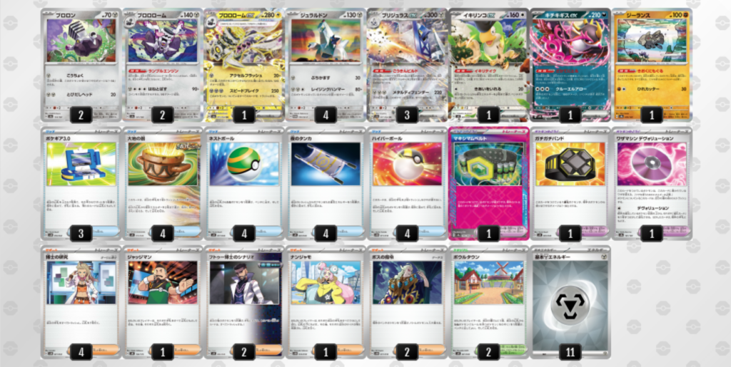 ブロロロームex + ブリジュラスex型【シティリーグ入賞デッキ】